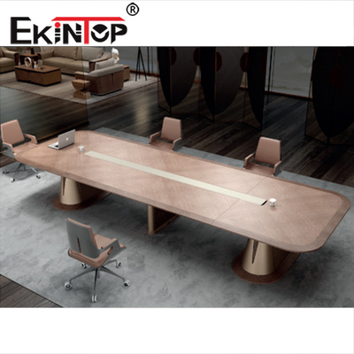 Ofis Odası 4800 × 1600 × 750mm için Ahşap Ticari Konferans Masası