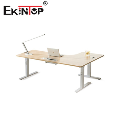 L Şekli Ergonomik Ayakta İş İstasyonu Elektrikli Ayarlanabilir ODM