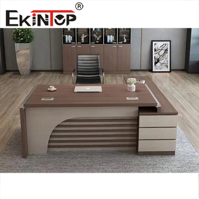 Yan Sehpalı Sunta Ofis Masası OEM ODM Ticari Mobilya