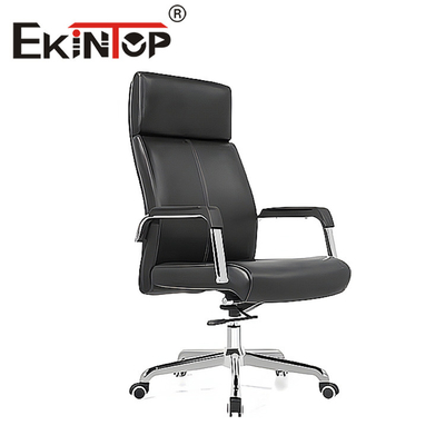 ofis işleri için OEM Siyah Deri Sandalye Ticari Modern Stil