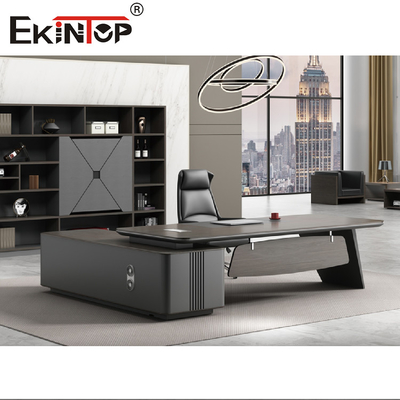 L Şekli Modern Stil Masa Uzatma Masası MDF Boyama Ahşap Ofis Masası