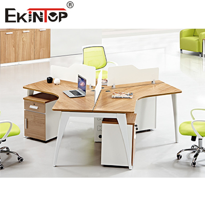 Modüler Kübik Ofis İş İstasyonu Masası Ofis İçin Dört Kişilik İş İstasyonu