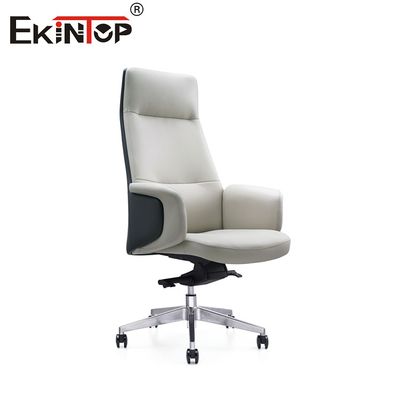 Minimalist Çağdaş Stilde Şık ve Ergonomik Beyaz Deri Sandalye