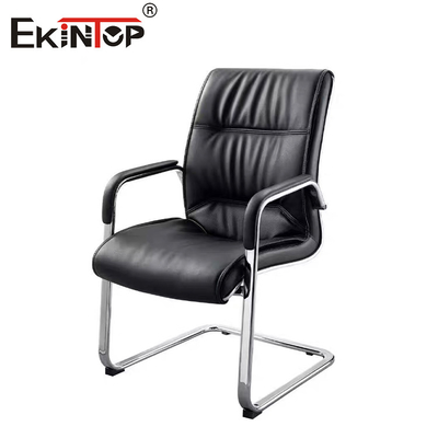OEM Siyah Deri Ofis Koltukları ve Metal Çerçeve İş Tarzı