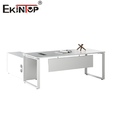 Metal Bacaklı Yönetim Ofisi Masası Minimalist Tarzı Mobilya