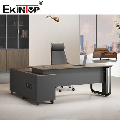 Ekintop Manager Wood CEO Modern Management Executive L Shape Office Desk Table