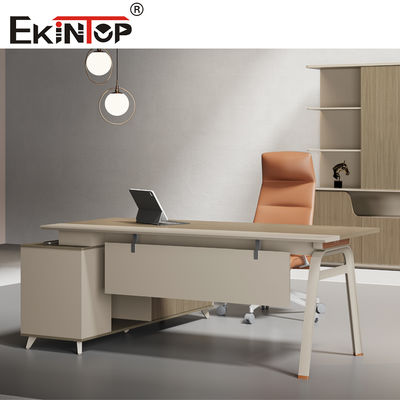 Ekintop Modern Ahşap Köşe Ofis Mobilyaları Yönetici L Şeklinde Ofis Masası Masaları
